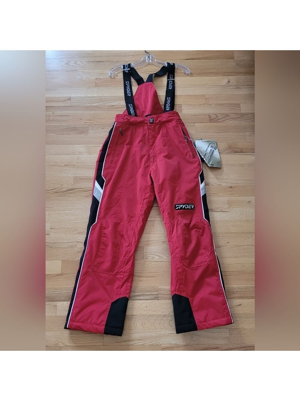 VINTAGE NWT SPYDER BIB SKI PANTS CORE COLLECTION 2004 RED SMALL